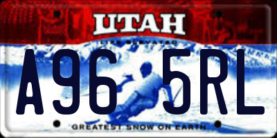 UT license plate A965RL