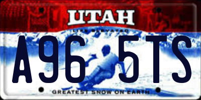 UT license plate A965TS