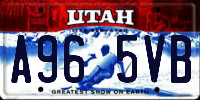 UT license plate A965VB