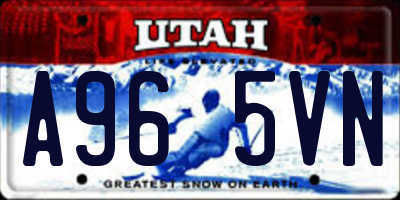UT license plate A965VN