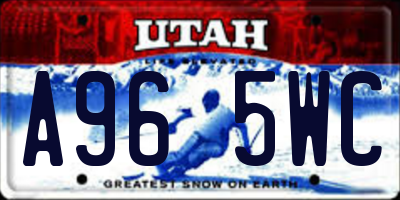 UT license plate A965WC