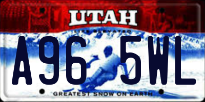 UT license plate A965WL