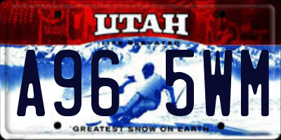 UT license plate A965WM
