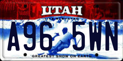 UT license plate A965WN