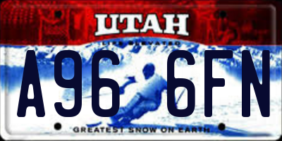 UT license plate A966FN