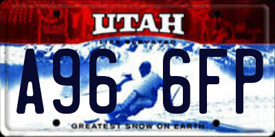 UT license plate A966FP
