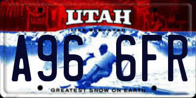 UT license plate A966FR