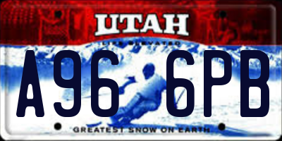 UT license plate A966PB
