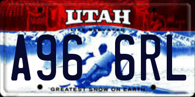UT license plate A966RL