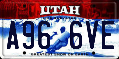 UT license plate A966VE