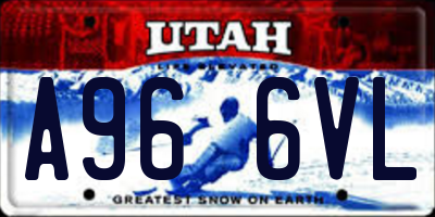 UT license plate A966VL