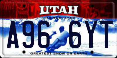 UT license plate A966YT