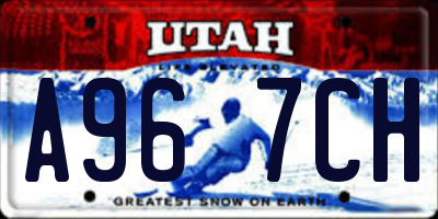 UT license plate A967CH
