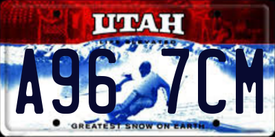 UT license plate A967CM
