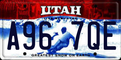 UT license plate A967QE