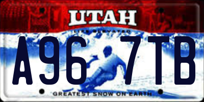 UT license plate A967TB