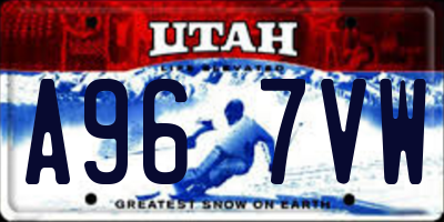 UT license plate A967VW