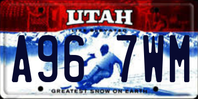 UT license plate A967WM