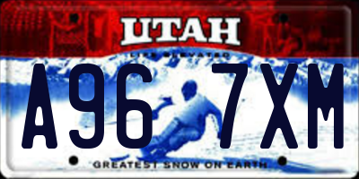 UT license plate A967XM