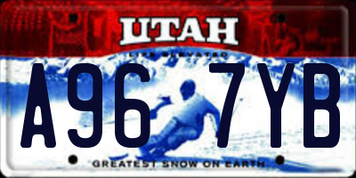 UT license plate A967YB