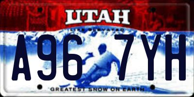 UT license plate A967YH