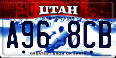 UT license plate A968CB