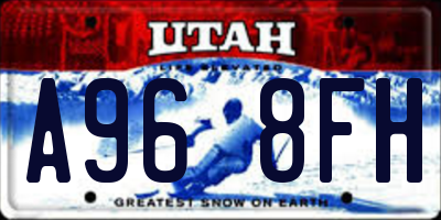 UT license plate A968FH