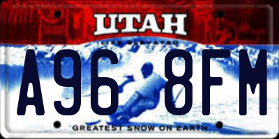 UT license plate A968FM