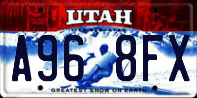 UT license plate A968FX