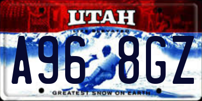 UT license plate A968GZ