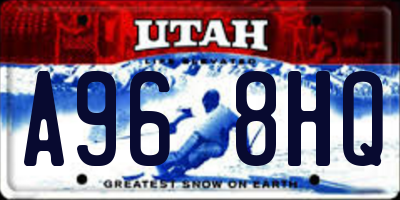 UT license plate A968HQ
