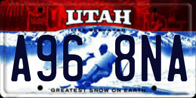 UT license plate A968NA