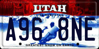UT license plate A968NE