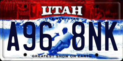 UT license plate A968NK