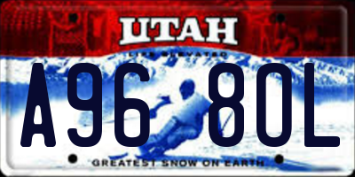 UT license plate A968OL