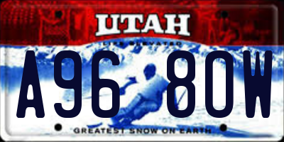 UT license plate A968OW