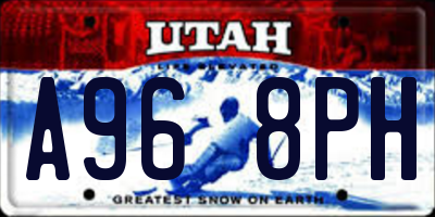 UT license plate A968PH