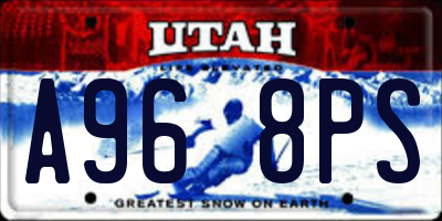 UT license plate A968PS