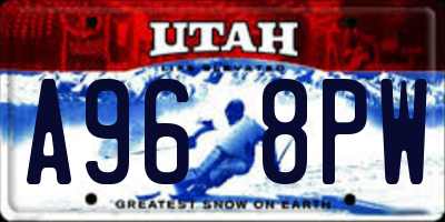 UT license plate A968PW