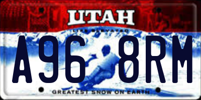 UT license plate A968RM
