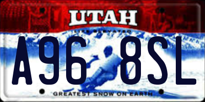 UT license plate A968SL