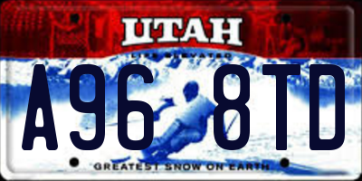 UT license plate A968TD