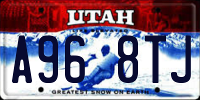 UT license plate A968TJ