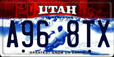 UT license plate A968TX