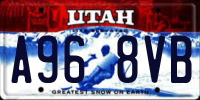 UT license plate A968VB