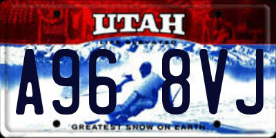 UT license plate A968VJ