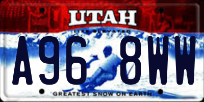 UT license plate A968WW