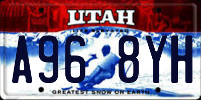 UT license plate A968YH