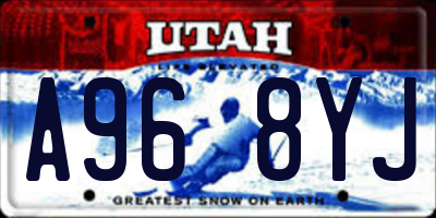 UT license plate A968YJ