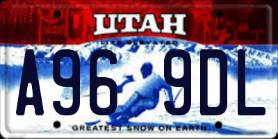 UT license plate A969DL